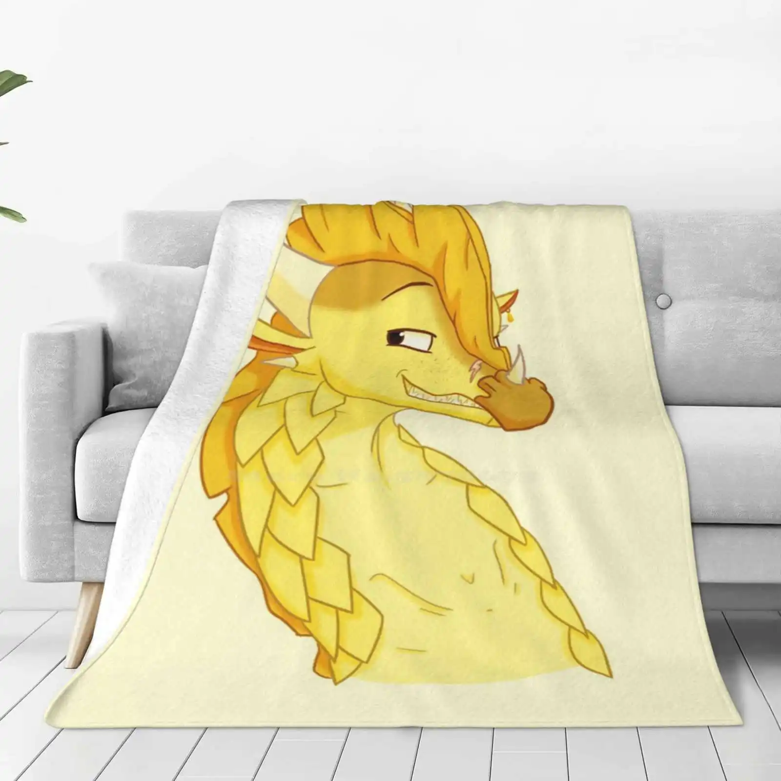 Qibli The Sandwing Best Selling Room Household Flannel Blanket Wings Of Fire Wof Qibli The Sandwing Dragons Tui Sutherland Book