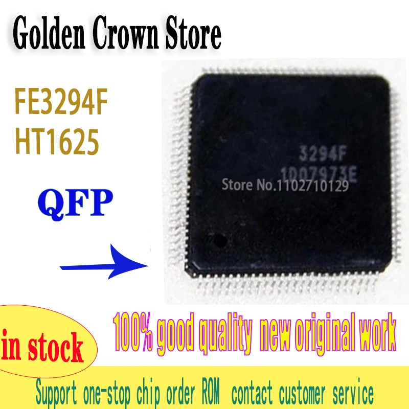 1PCS/lot  100% FE3294F 3294F  HT1625   HOLTEK LCD driver IC Chip  QFP100 Chipset  work New original In Stock