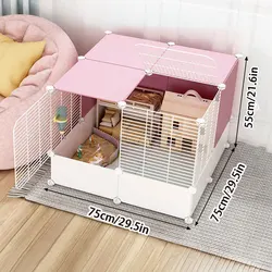 Hamster cage Gold silk bear dragon Cat cage Squirrel cage Extra space Luxury villa encrypted escape proof domestic cat cage