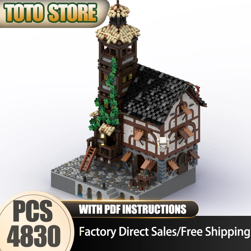 

Pirate Fortress Model Moc Building Block The Leviathan Building Model Technology Brick DIY Assembly Modular Construstion Toy