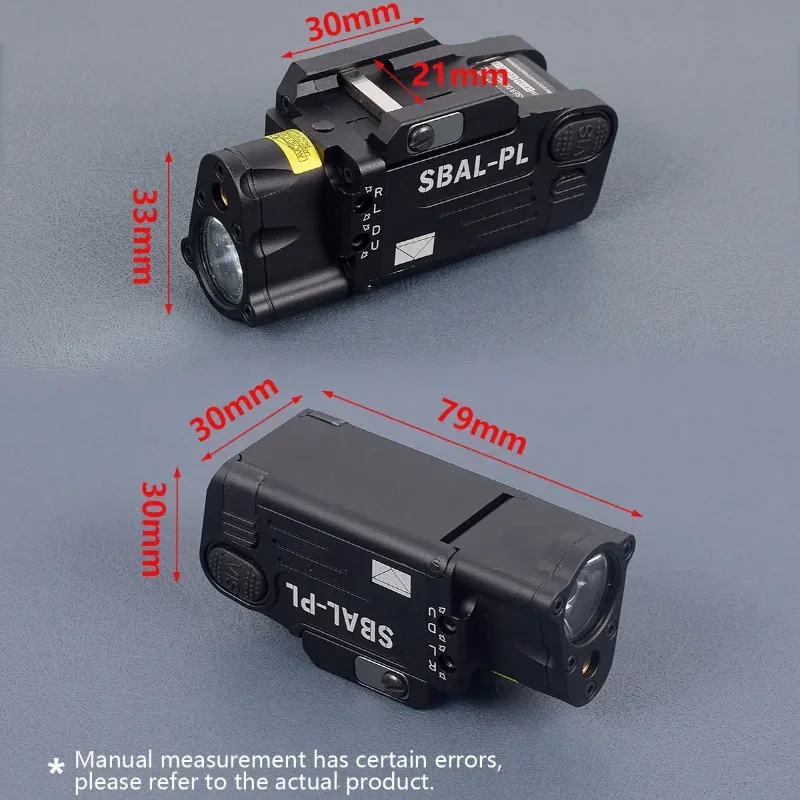 Tactical SBAL PL Weapon Light Scout With Red Green Laser Constant Strobe SF X400 Flashlight Fit 20mm Picatinny Rail Pistol Rifle