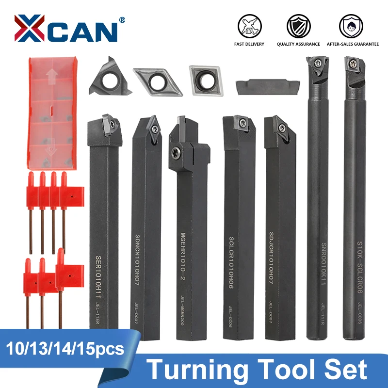 

XCAN Turning Tool Holder Cutting Tool Set Lathe Boring Bar With Carbide Inserts Lathe Cutter CNC Metal Turning Rod