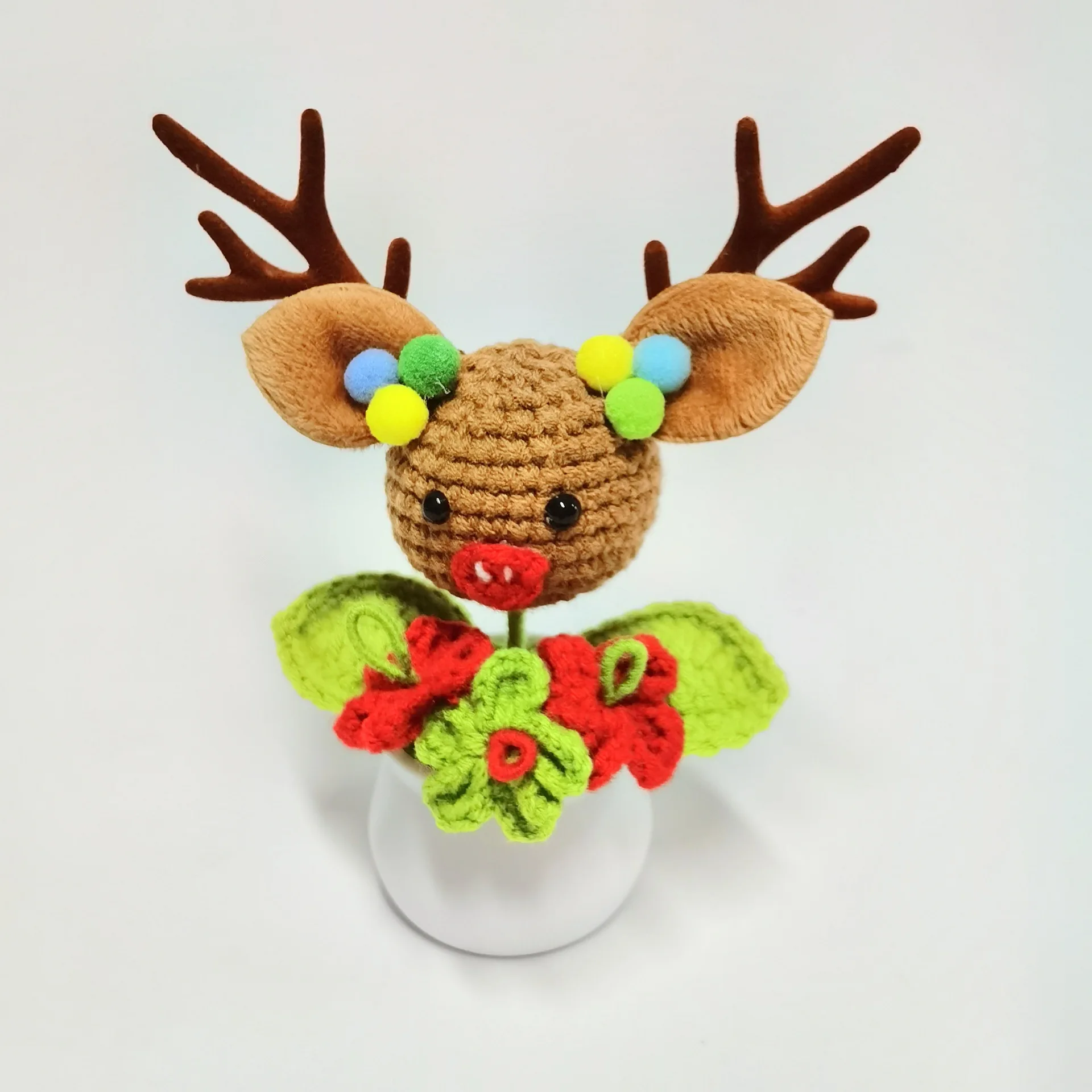 

Handmade crocheted dolls finished lemon cucumber funny expression carrot crochet ornament wholesale