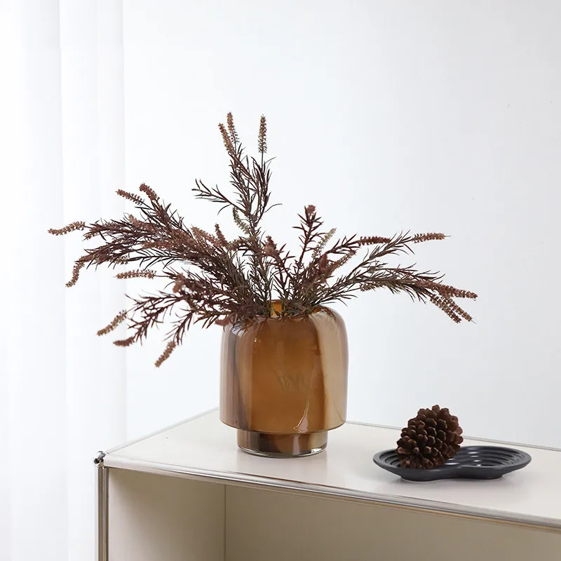 Home Decoration, Amber Glass Vase, Hydroponic Vase, Living Room Flower Arrangement, Aromatherapy Bottle, Glass Container