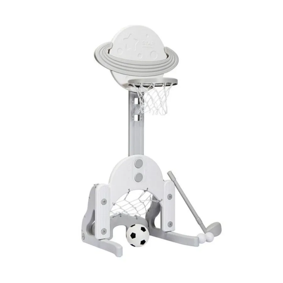 Conjunto de cesta de basquete 3 em 1 com bolas