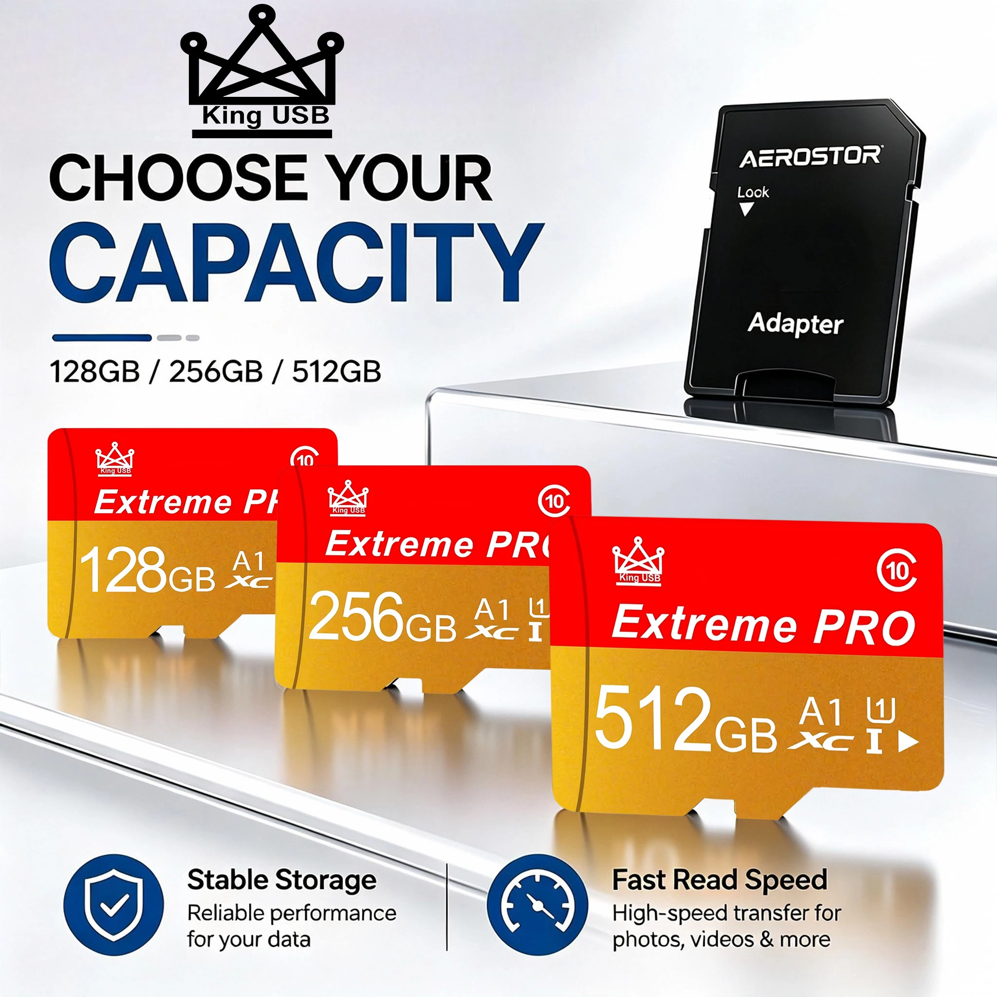 Ultra Memory Card TF Cards SD Cards 64G/128G/256G/512GB High Performance Lightweight A1 V10 V60 UHS-I For GoPro/Notebook
