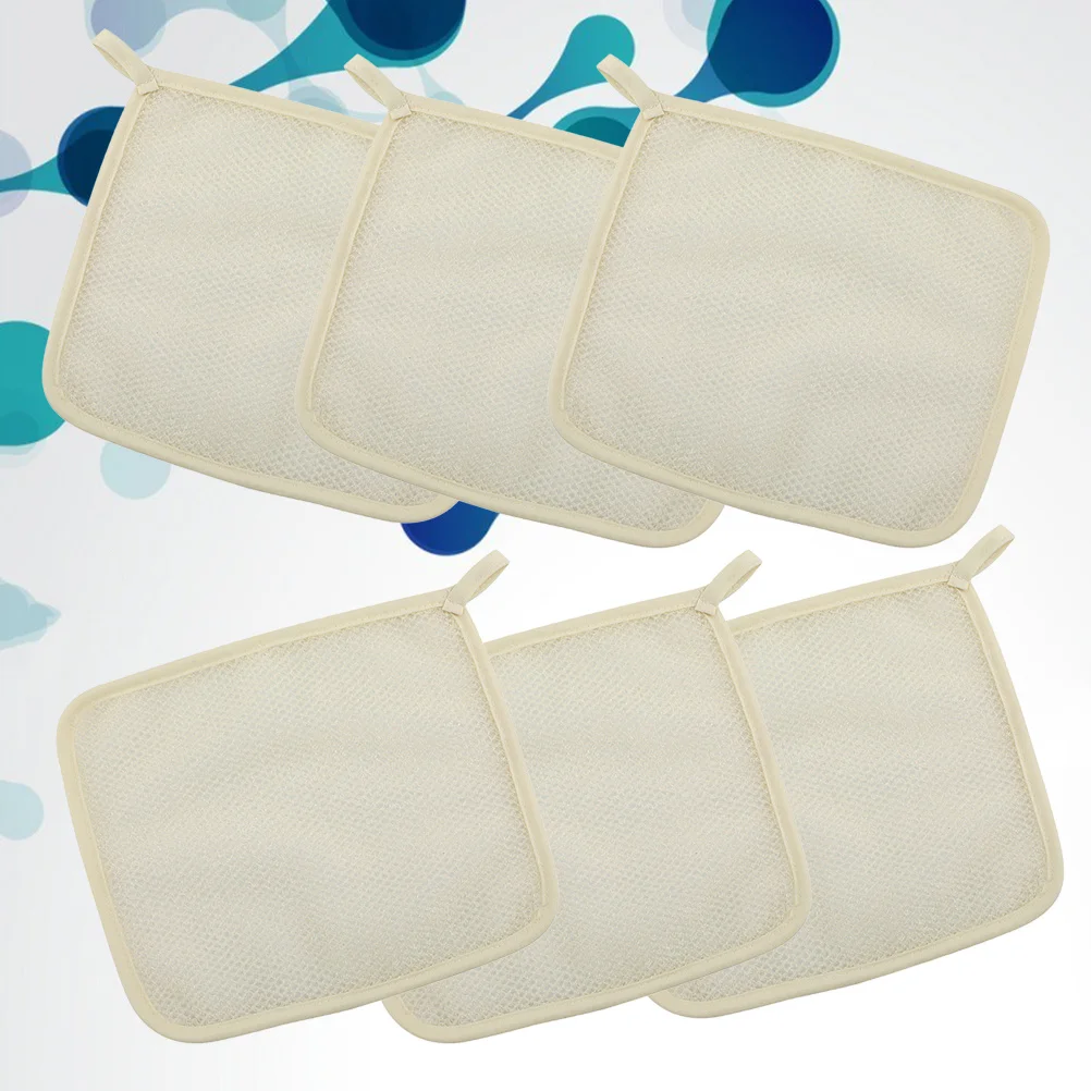 

6 шт. отшелушивающая полоска для купания, очищающая подушечка для лица, скруббер для жирной и сухой кожи, прочная нейлоновая мочалка для спины, растирание для купания