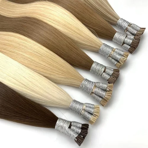 Extensiones de cabello virgen I Tips 613 para mujeres negras 100% cabello Remy a granel I Tip extensiones de cabello Natural fusión Natural recta