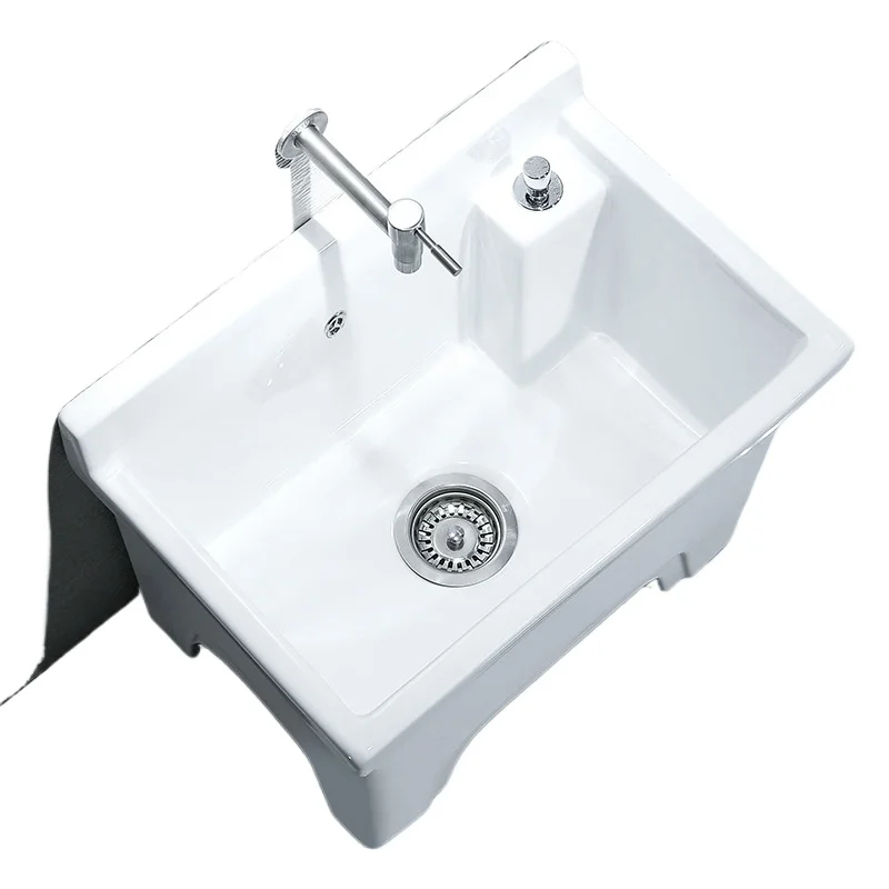 

Household Balcony Pool Bathroom Tall Foot Oversized Washing Basin Mop Pool Floor Type