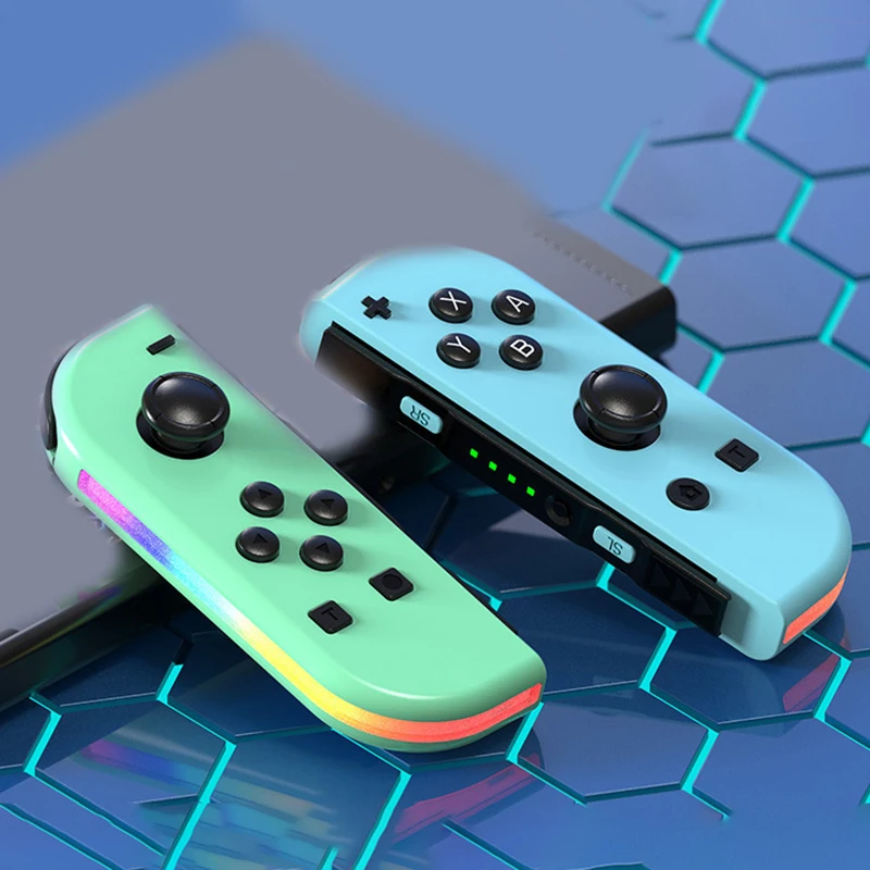 Joypad For  Switch RGB Light Wake-up Vibration Glare Controller Left And Right Bluetooth-compatible Gamepad For