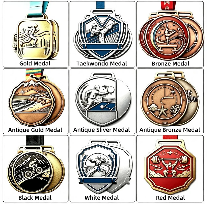 Medal and Award Makes Custom 2D Gold Plated Blank Weightlifting Medals Sports Award Athletics Event