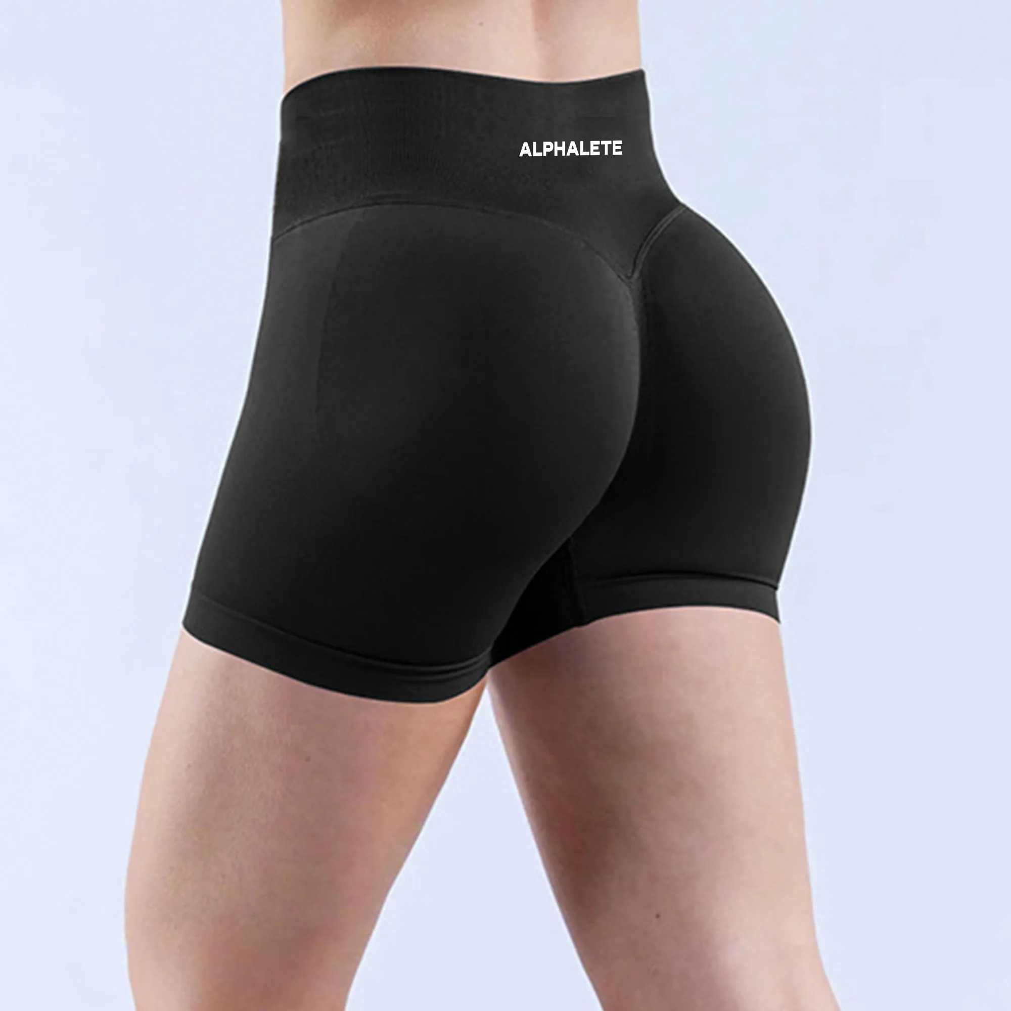 

Alphalete High Waist Amplify Seamless Shorts Women Scrunch Butt Yoga Shorts Push Up Gym Shorts Athletic Booty Workout Short
