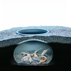 Fish tank, cave, dome, plastic aquarium decoration, hiding place/cellar tunnel for fish and shrimp to rest in water