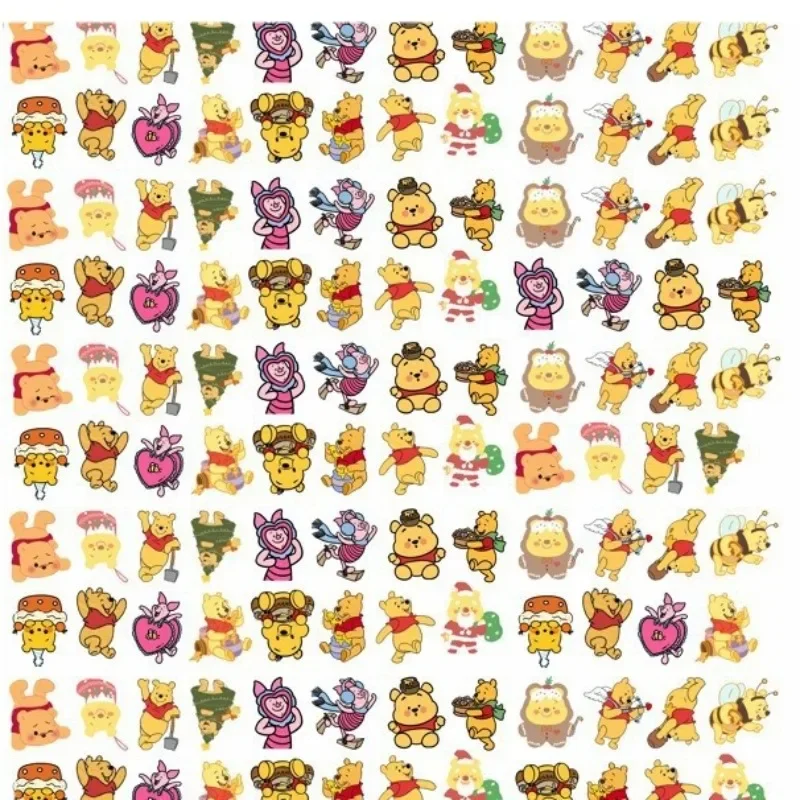 Disney Cartoon Anime Cute Winnie Pooh Bear Piglet Printed Explosive Acrylic Sheet Double-sided Transparent DIY Headband Material