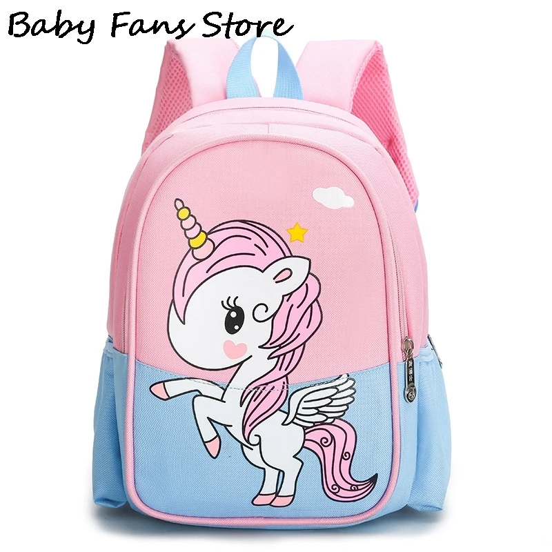 Tas bahu anak laki-laki dan perempuan, ransel Unicorn dinosaurus hewan anak-anak, tas sekolah kapasitas besar, dompet kartun