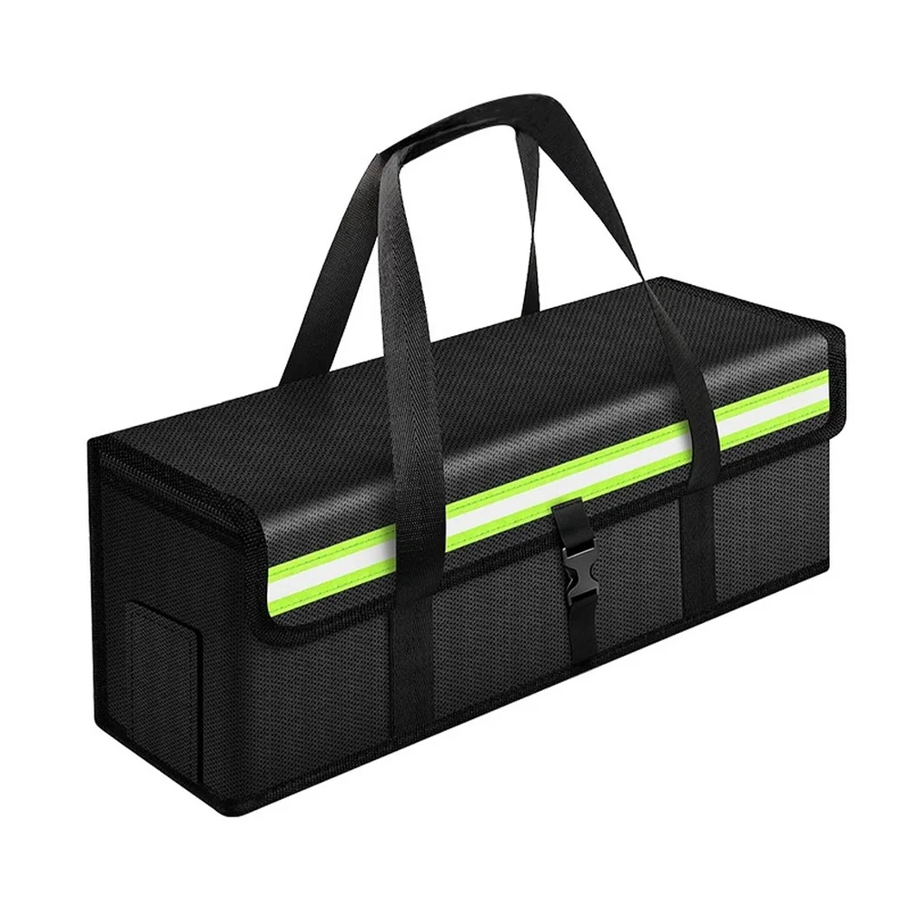Heat Insulated E Bike Battery Storage Bag Waterproof Oxford Cloth Shock Resistant Safe Pouch For Electric Bicycle Charging
