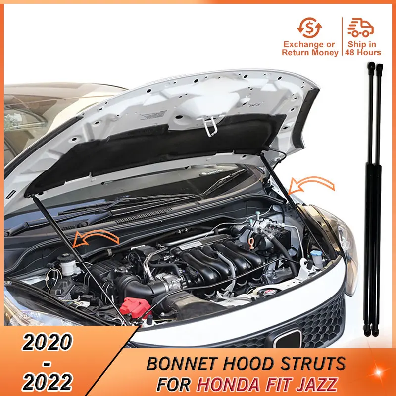 

2020-2022 Bonnet Hood Support Strut Bars for Honda Fit Jazz 2020 2021 2022 Accessories Lift Support Hood Damper Gas Struts