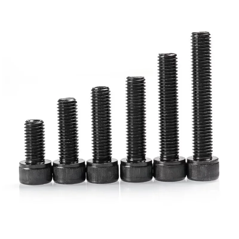 5Pcs Grade 12.9 Black Carbon Steel DIN912 Hex Socket Head Cap Screws M3 M4 M5 M6 Allen Bolts Length 10-40mm Hardware Fastener
