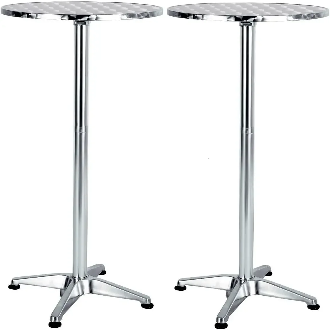 

Aluminum Round Bar Height Patio Table Flip Top Stainless Steel Base Indoor Outdoor Restaurant Furniture 23 75 Inch 25 75 Inch 45