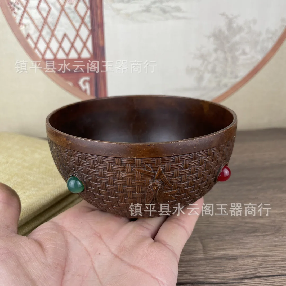 Bamboo bowl cornucopia ornaments worship like desktop  religious worship incense burner, tower mosquito-repellent