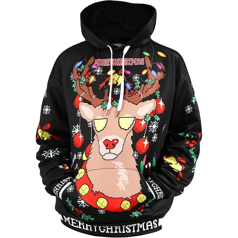 

Свитшот мужской с длинным рукавом и 3D-принтом