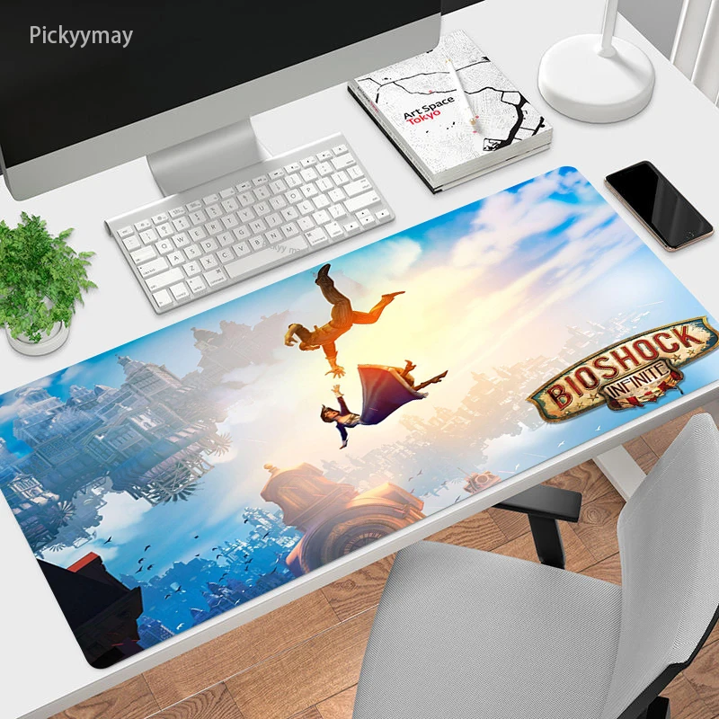 Bioshock 마우스 패드 게임 Mousepad 대형 게임 컴퓨터 키보드 사무실 테이블 매트 속도 데스크 매트 XXL 깔개 коврик для мыши