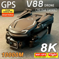 V88 Drone 8K Professional HD Aerial Dual-Camera Omnidirectional Obstacle Avoidance Drone Quadcopter 5000M Remote Controlled Toys