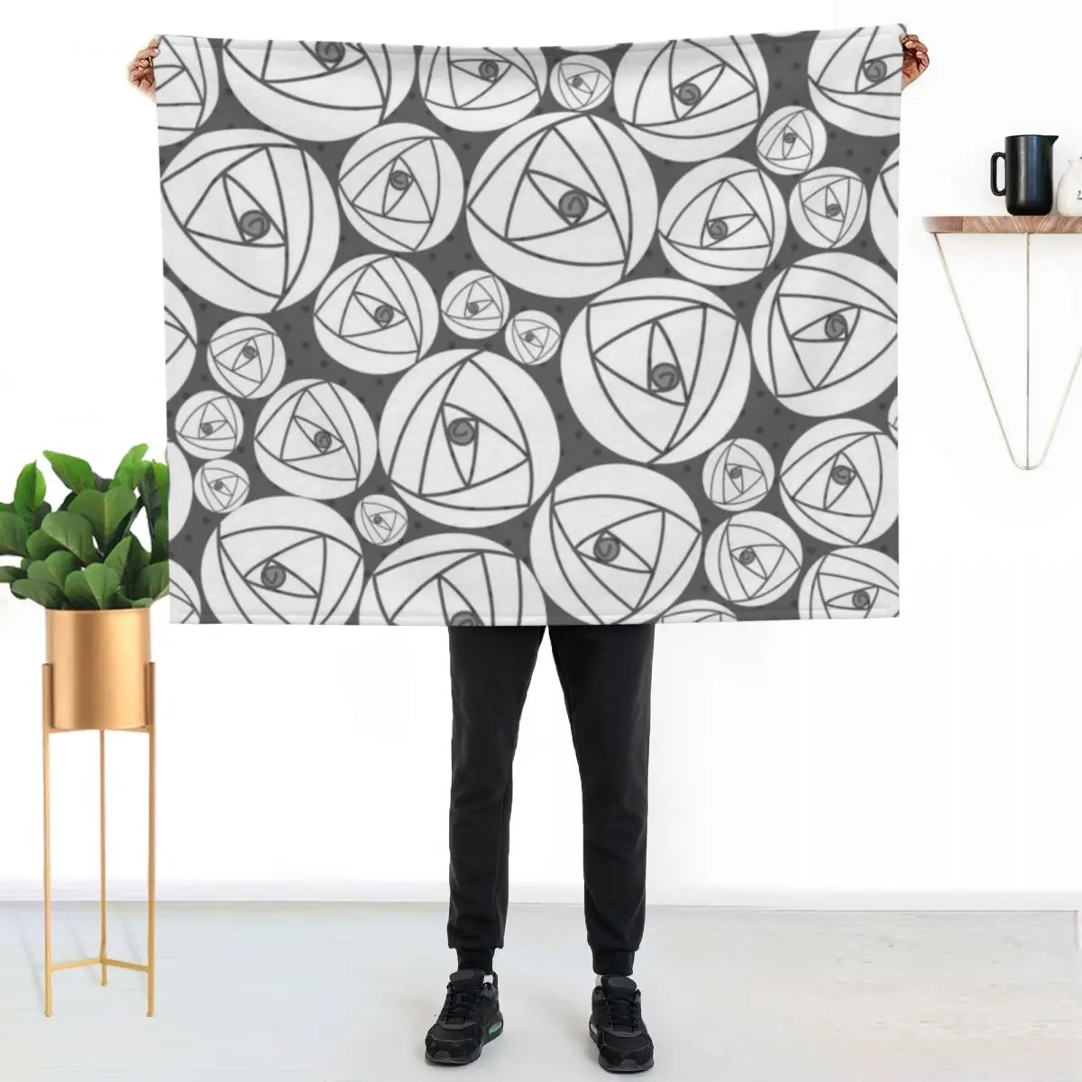 Charles Rennie Mackintoshsh rose, grey, white Throw Blanket Vintage Cute Sofa Quilt Custom Warm Blankets