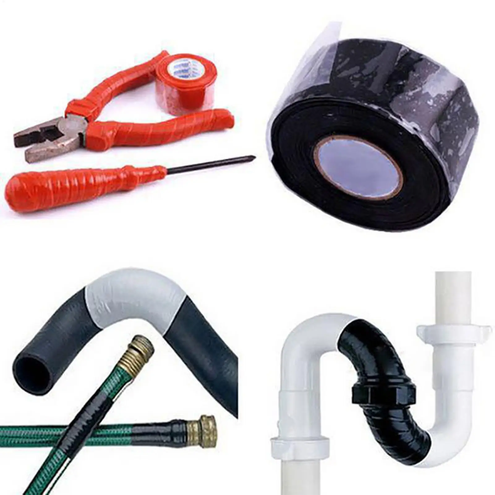 Self-Fusing Water Pipe Silicone Rubber Tape Emergency Heat Dissipation Self-Adhesive Tape Leak Proof Rubber Hose Tapes