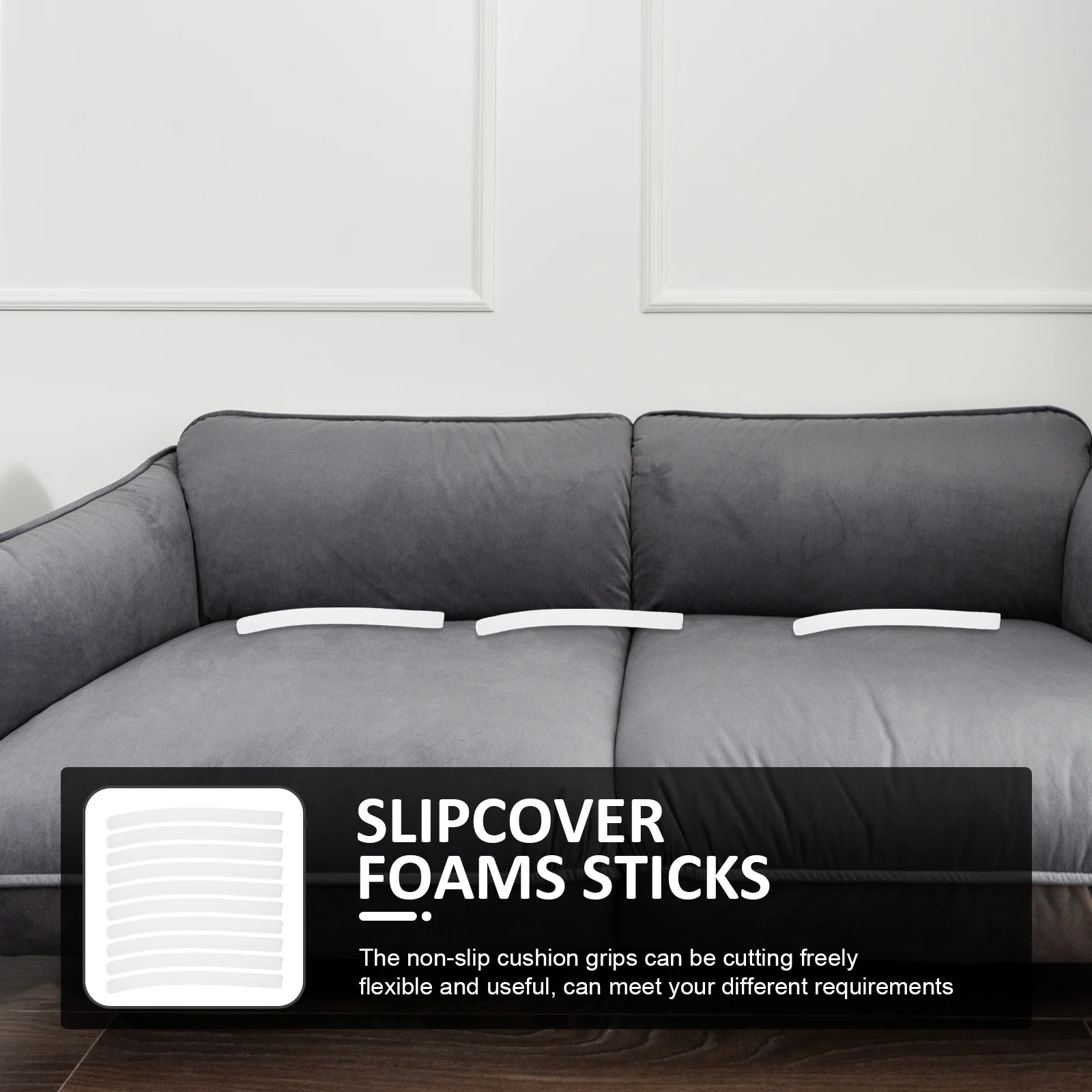 

20Pcs Foam Couch Slipcover Grips Non Slip Flexible Tuck Strips Sofa Cover Protector Cushion Grip Accessories