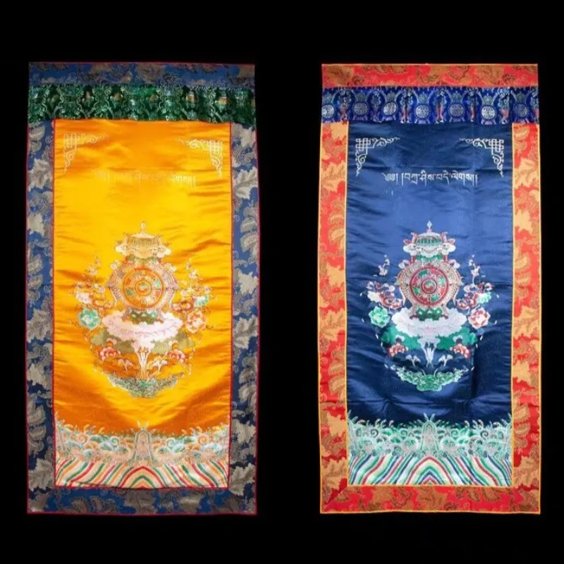 195cm-tibetan-door-curtain-nepalese-handmade-embroidery-eight-auspicious-household-buddhist-hall-decoration-hanging-curtain