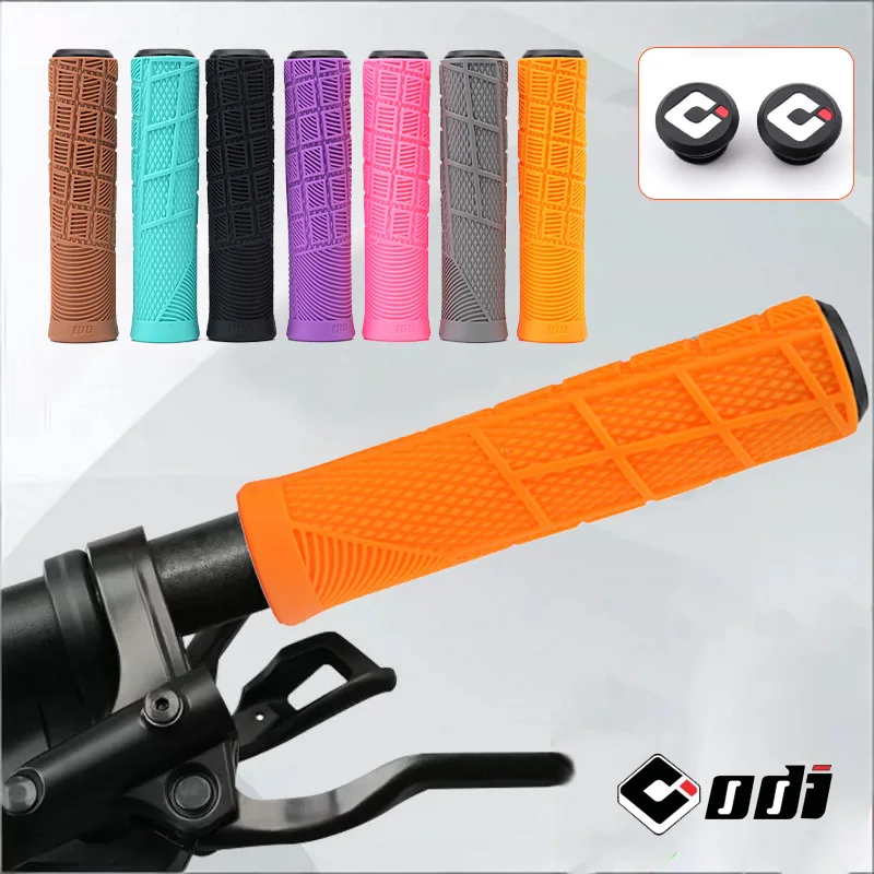 Puños de silicona ODI para bicicleta de montaña, morado, rojo, naranja, azul, rosa, verde, puños para manillar de bicicleta, antideslizantes, amortiguadores de impactos, puños para manillar de ciclismo