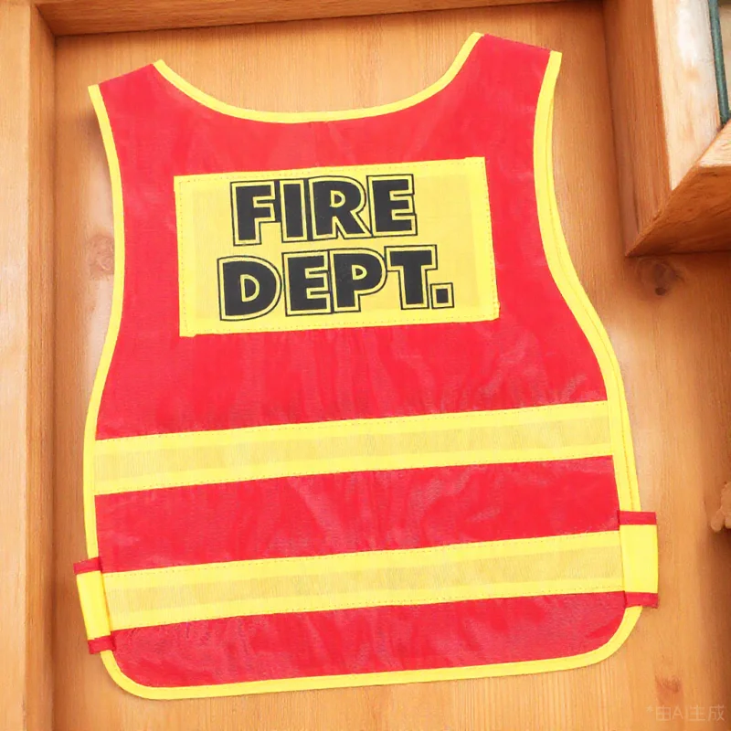 

Props Vest Fire Fighter Costume Halloween Firefighter for Toddler Fireman Dress up Cosplay Gear