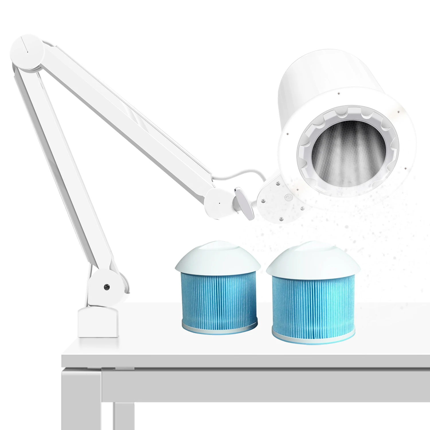 2028 SS Reusable Filter Powder Extractor Manicure Pedicure Vacuum Cleaner Overhead Nail Dust Collector for Salon Podiatry