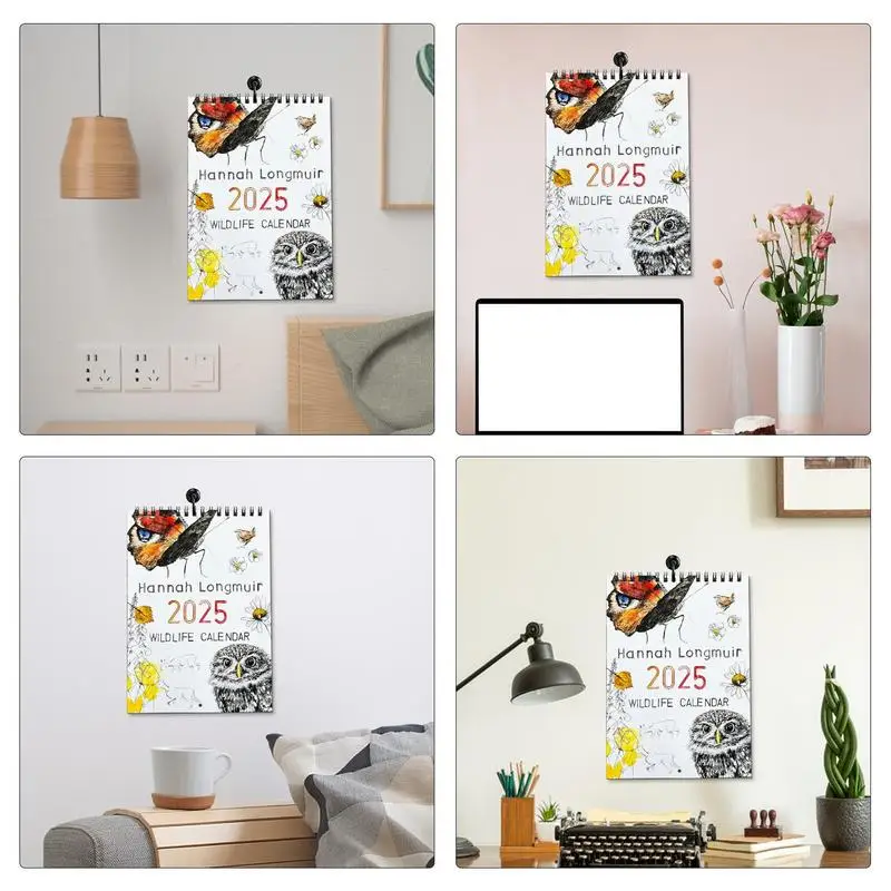 2025 Wildlife Calendar 2025 Wall Daily Monthly Calendar Plans Wall Funny 12 Month Creative Calendar Thick Paper For Friend Famil