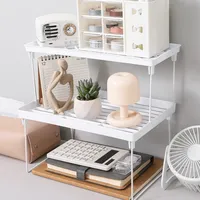 Bathroom Storage Rack Kitchen Desktop Cosmetics Storage Organizing Rack Foldable Storage Shelf Kitchen Accessories Organizer