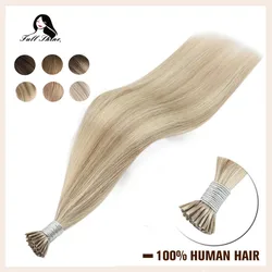 Full Shine Bayalage Color I Tip Hair Extensions 50g Machine Remy Human Hair Extensions Piano Color Keartin Capsule Fusion