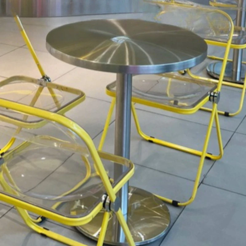 

Light Luxury Coffee Table Transparent Acrylic Colorful Useful Dining Chair Internet Celebrity Cafe Furniture Salontafel XY40KFZ