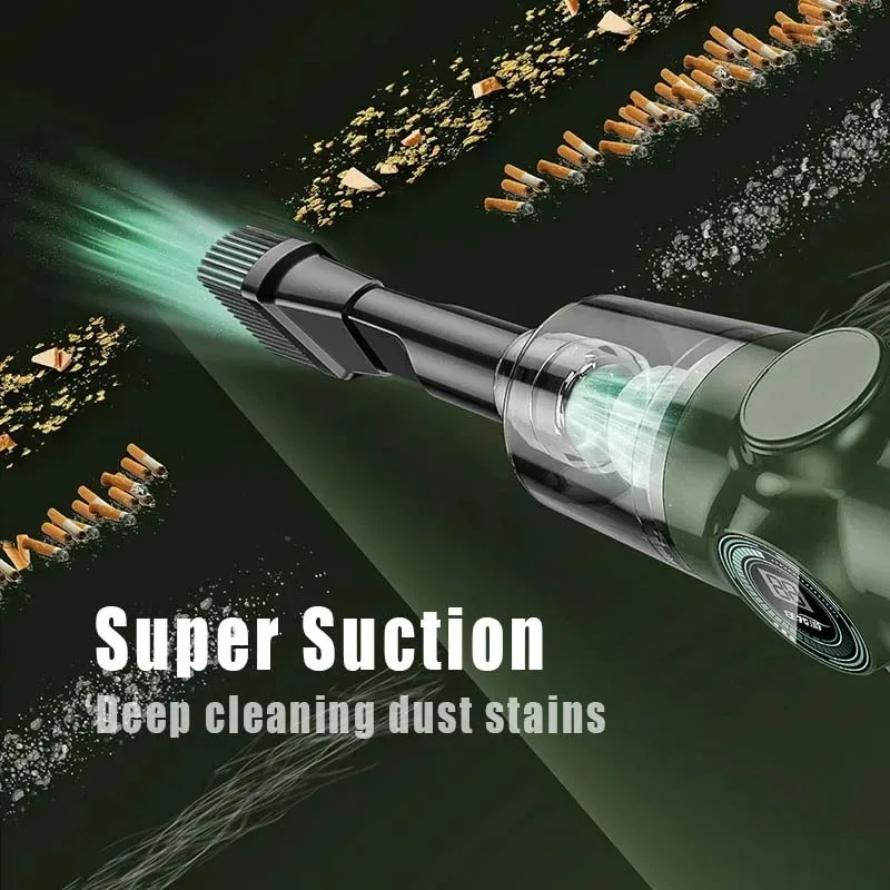 Car Vacuum Cleaner 9800000 Pa Digital Wireless Automobile Powerful Handheld Multifunction Household Cleaner Appliance