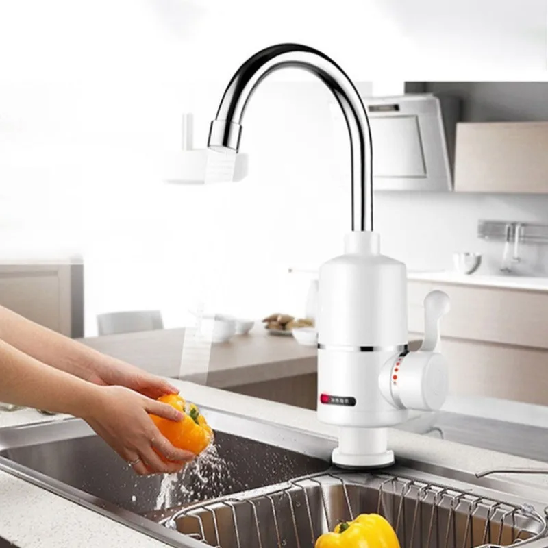 

Electric Heated Faucet Kitchen Household Touch Screen Hot Cold Mixer Heating Basin Faucet Convenient Bathroom Accessories