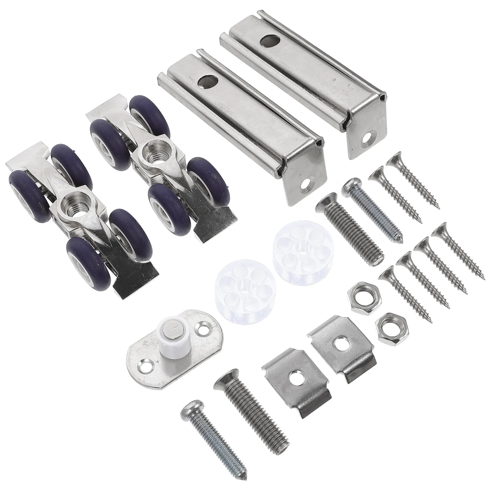 1Set الباب المسار الأسطوانة انزلاق عجلة مجموعة دائم صامت عالية تحمل تحمل نظام المسار لانزلاق نافذة الباب السلس