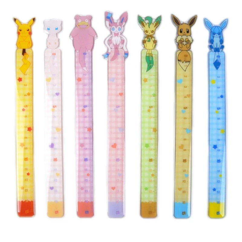 

Pokemon Anime Ruler Set Eeveelution Ruler Zero Protractor Triangle Ruler Learning Stationery Children's Toys Birthday Gift