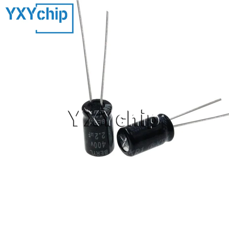 20pcs 400V 2.2uF 400Volt 2.2MFD Aluminum Electrolytic Capacitor 6*11mm Radial 2.2mf400v 2.2uf400v 400v2.2mf 400v2.2uf