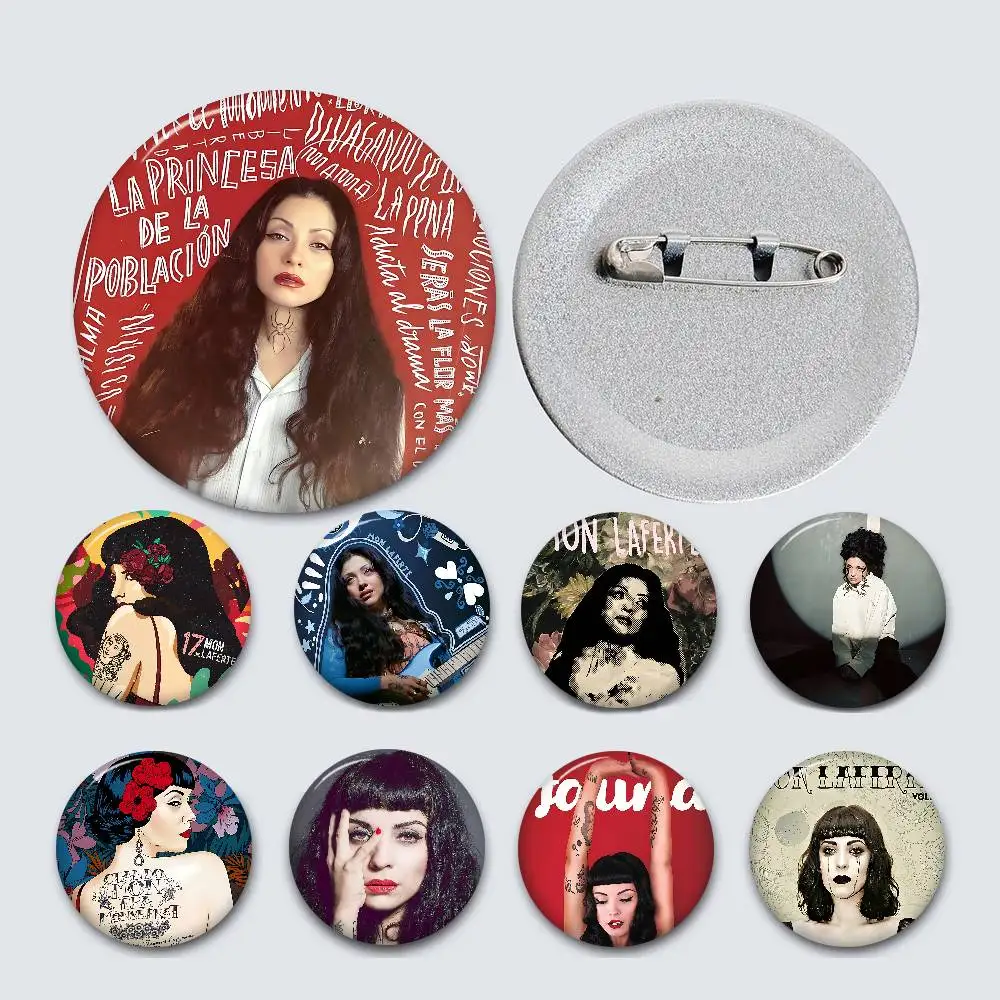 Popoular músico cantante m-mon Laferte Pin de botón suave icono impreso brillante regalo para amigos insignia Collar broche solapa Pin Metal