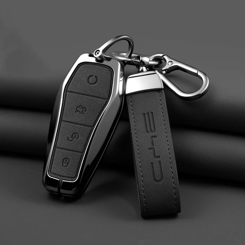 حافظة مفاتيح من سبائك الزنك للسيارة BYD Song Plus Atto 3 Han EV Yuan Tang DM 2018 Qin Seal Dolphin E2 ملحقات داخلية