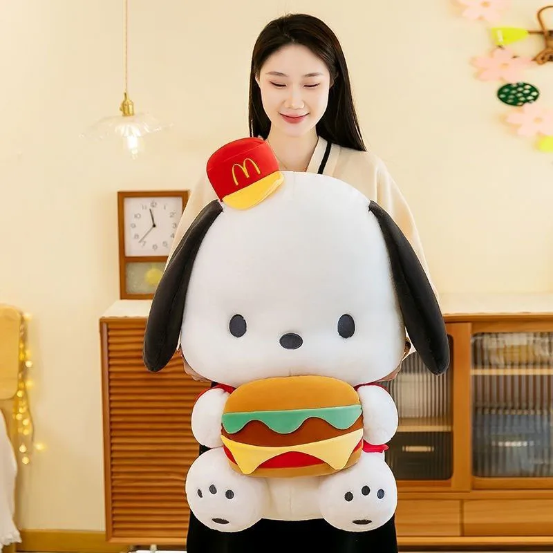 

Miniso Sanrio милые гамбургерские плюшевые игрушки Мультяшные аниме куклы мягкая гладкая детская игрушка для общежития подарок для девочки на день рождения