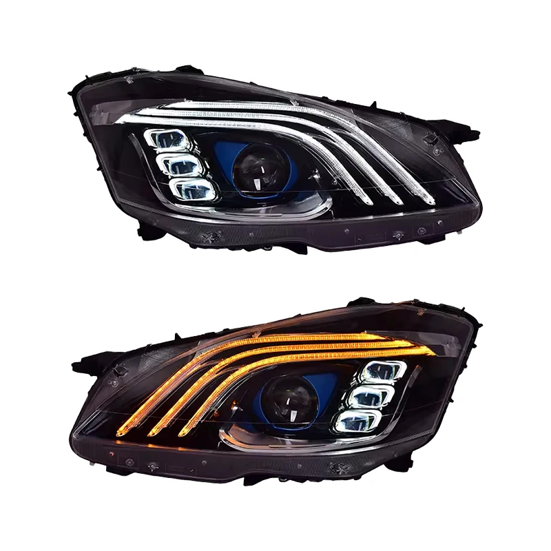 

Светодиодные фары для Mercedes-Benz S300 S350 (модели W221 2006-2012) с функцией Plug-and-Play, улучшенные DRL, 6000K