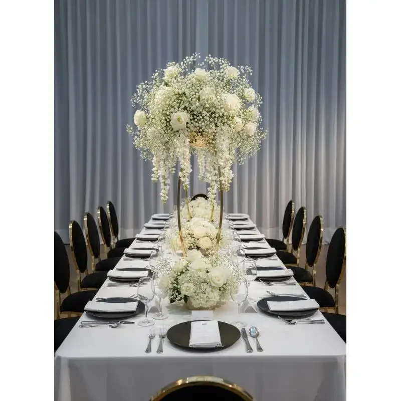 

4 Pieces of 80cm High Metal Flower Bowl Rack Suitable for Wedding Center, Banquet Stage, Party Channel, Home Decoration Display