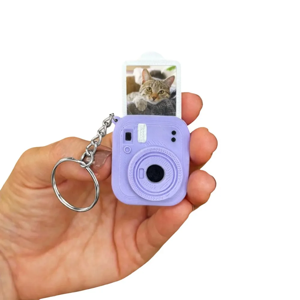 

Портативный мини-брелок для ключей в виде камеры, металлический, с 3D-печатью, легкий, многофункциональный, подвеска для сумки, декоративное украшение
