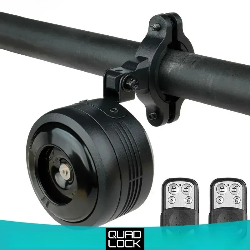 

QUAD LOCK Bicycle Bell 120db Electric Bicycle Horn Waterproof USB Charging Bike Handlebar Safety Anti-theft Alarm with